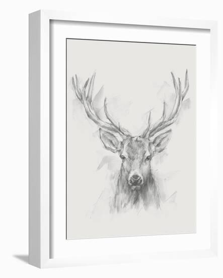 Contemporary Elk Sketch I-null-Framed Art Print
