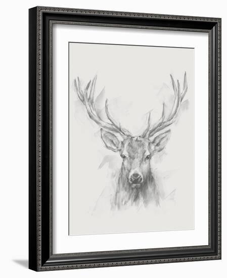 Contemporary Elk Sketch I-null-Framed Art Print