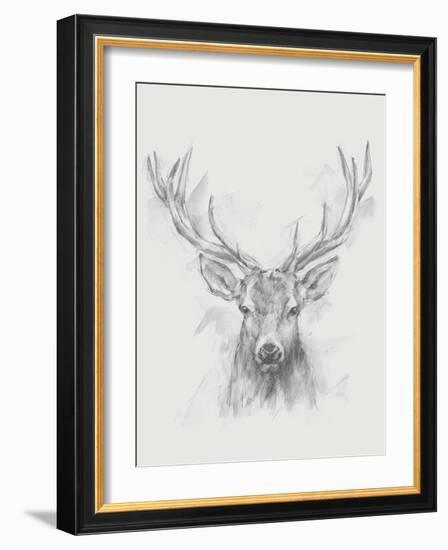 Contemporary Elk Sketch I-null-Framed Art Print