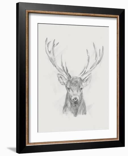 Contemporary Elk Sketch II-null-Framed Art Print