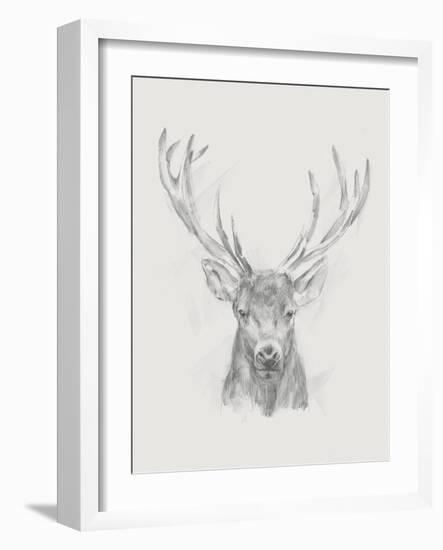 Contemporary Elk Sketch II-null-Framed Art Print