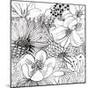 Contemporary Garden II Black and White-Michael Mullan-Mounted Art Print