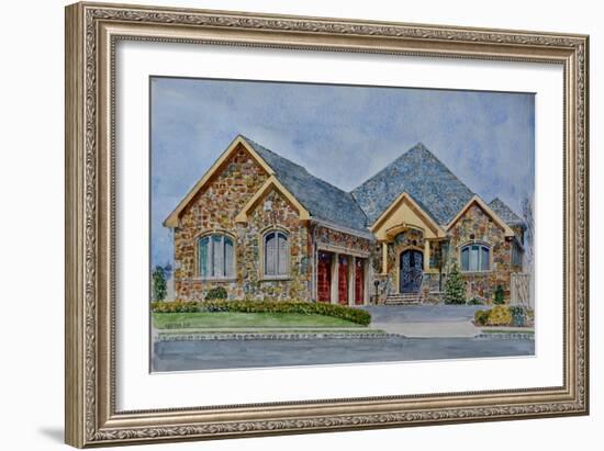 Contemporary House,Nyc, 2020,(Watercolor)-Anthony Butera-Framed Giclee Print