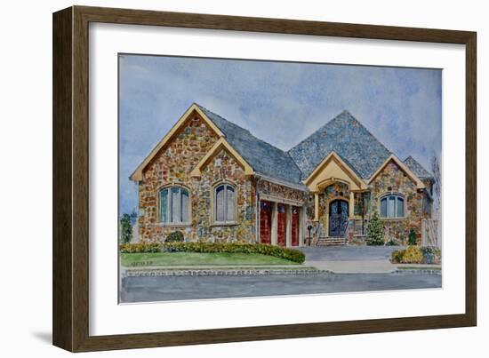 Contemporary House,Nyc, 2020,(Watercolor)-Anthony Butera-Framed Giclee Print