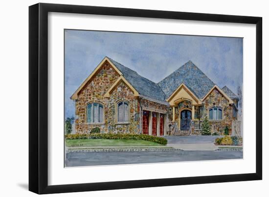 Contemporary House,Nyc, 2020,(Watercolor)-Anthony Butera-Framed Giclee Print