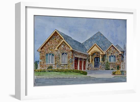 Contemporary House,Nyc, 2020,(Watercolor)-Anthony Butera-Framed Giclee Print