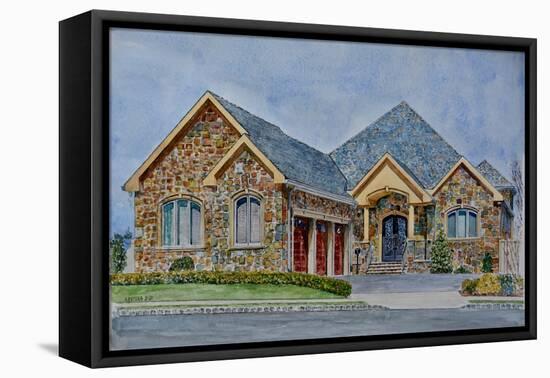 Contemporary House,Nyc, 2020,(Watercolor)-Anthony Butera-Framed Premier Image Canvas