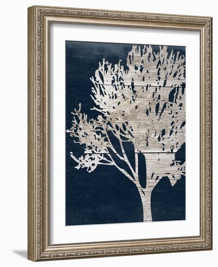 Contemporary Indigo Garden-Sheldon Lewis-Framed Art Print