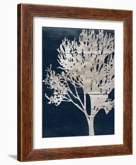 Contemporary Indigo Garden-Sheldon Lewis-Framed Art Print