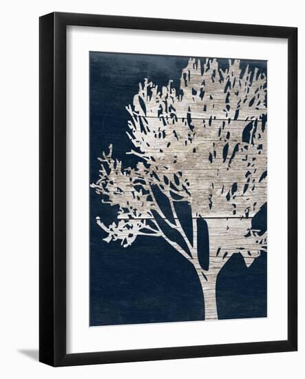 Contemporary Indigo Garden-Sheldon Lewis-Framed Art Print