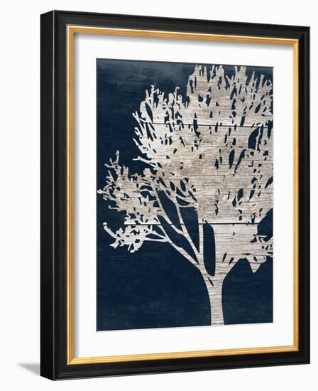 Contemporary Indigo Garden-Sheldon Lewis-Framed Art Print