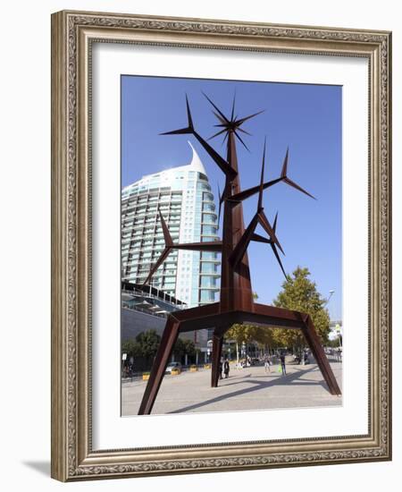 Contemporary Iron Sun Man (Homem-Sol) Sculpture by Jorge Vieira at the Park of Nations (Parque Das-Stuart Forster-Framed Photographic Print