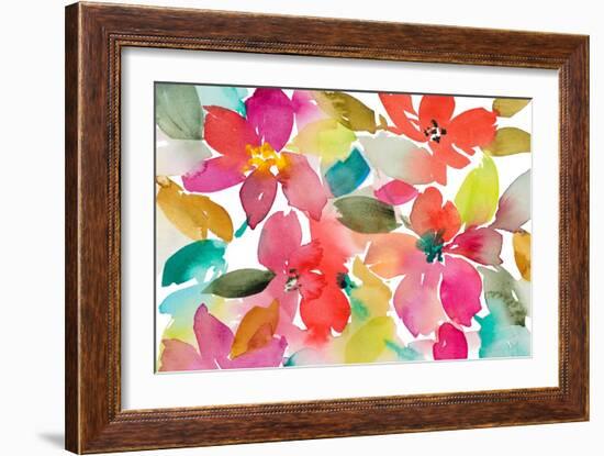 Contemporary Red Blooms-Lanie Loreth-Framed Art Print