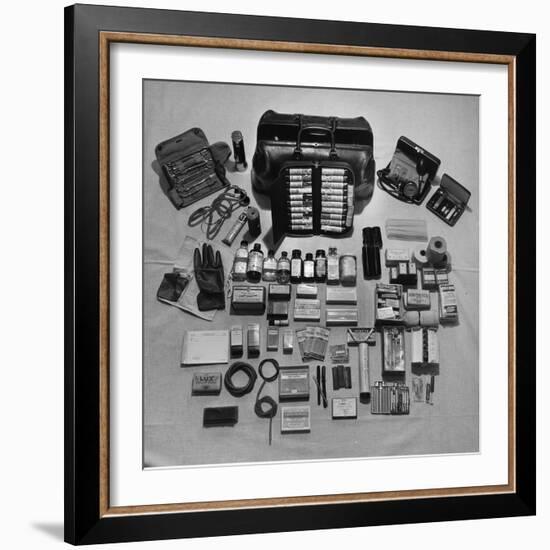 Content's of Country Dr. Ernest Ceriani's Medical Bag-W. Eugene Smith-Framed Photographic Print