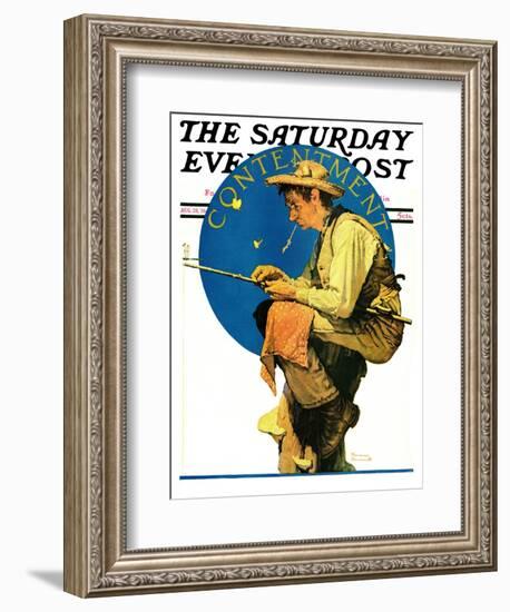 "Contentment" Saturday Evening Post Cover, August 28,1926-Norman Rockwell-Framed Giclee Print