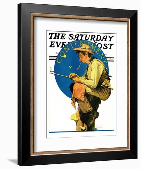 "Contentment" Saturday Evening Post Cover, August 28,1926-Norman Rockwell-Framed Giclee Print