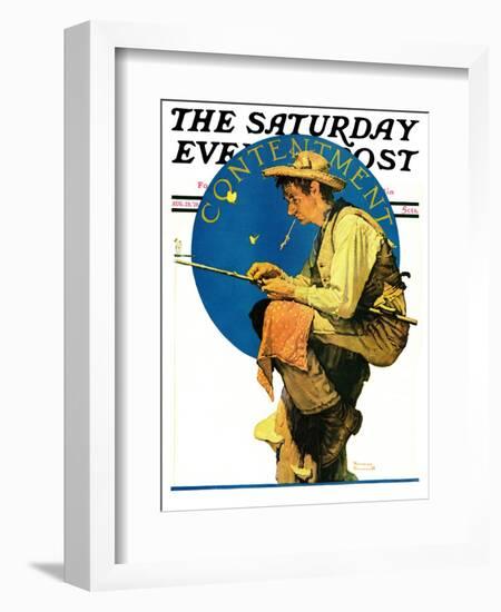 "Contentment" Saturday Evening Post Cover, August 28,1926-Norman Rockwell-Framed Giclee Print