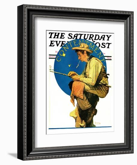 "Contentment" Saturday Evening Post Cover, August 28,1926-Norman Rockwell-Framed Giclee Print