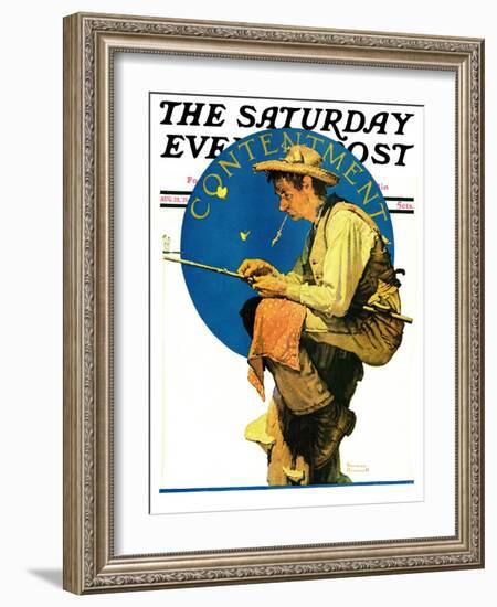 "Contentment" Saturday Evening Post Cover, August 28,1926-Norman Rockwell-Framed Giclee Print