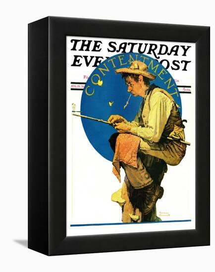"Contentment" Saturday Evening Post Cover, August 28,1926-Norman Rockwell-Framed Premier Image Canvas