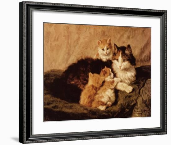 Contentment-Henriette Ronner-Knip-Framed Art Print