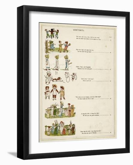 Contents Page, under the Window-Kate Greenaway-Framed Art Print