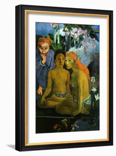 Contes Barbares, or Barbaric Tales, Dutch Artist Jacob Meyer De Haan and Two Polynesian Women, 1902-Paul Gauguin-Framed Giclee Print