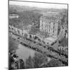 Contestants in the 1948 Tour De France Parade up the Champs Elysees-null-Mounted Photographic Print