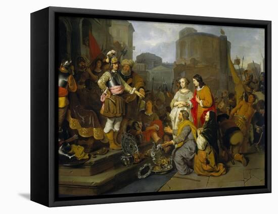 Continence of Scipio, 1650-55-Gerbrandt Van Den Eeckhout-Framed Premier Image Canvas