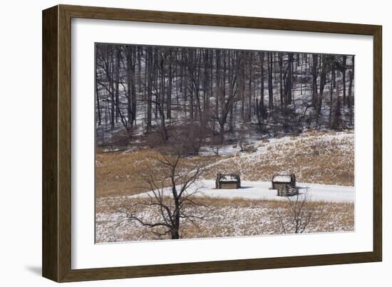 Continental Army Cabins Reconstructed at Valley Forge, Pennsylvania-null-Framed Photographic Print