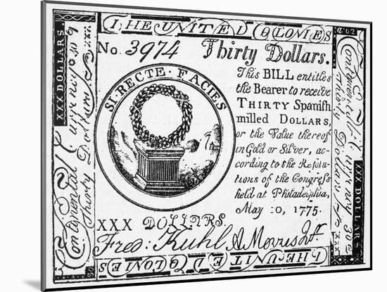 Continental Banknote, 1775-null-Mounted Giclee Print
