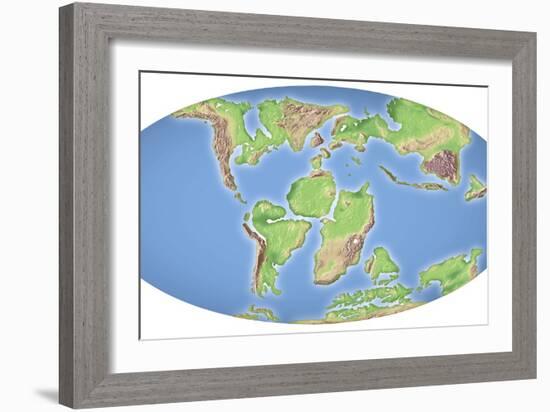 Continental Drift, 100 Million Years Ago-Mikkel Juul-Framed Photographic Print