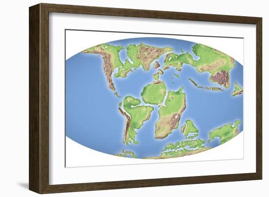 Continental Drift, 100 Million Years Ago-Mikkel Juul-Framed Photographic Print