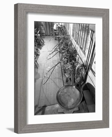 Continuous Sharpening of Longsaw Blades, Slack Sellars and Co, Sheffield, South Yorkshire, 1963-Michael Walters-Framed Photographic Print