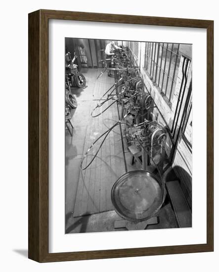 Continuous Sharpening of Longsaw Blades, Slack Sellars and Co, Sheffield, South Yorkshire, 1963-Michael Walters-Framed Photographic Print