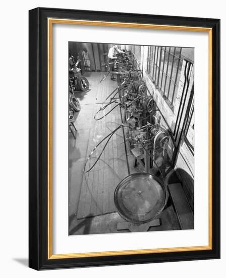 Continuous Sharpening of Longsaw Blades, Slack Sellars and Co, Sheffield, South Yorkshire, 1963-Michael Walters-Framed Photographic Print