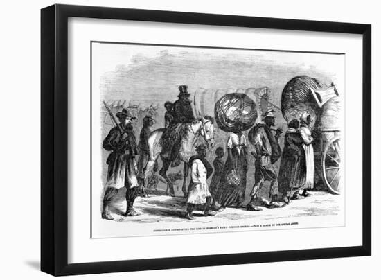 Contrabands Accompanying the Line of Sherman's March Through Georgia, C.1864-null-Framed Giclee Print