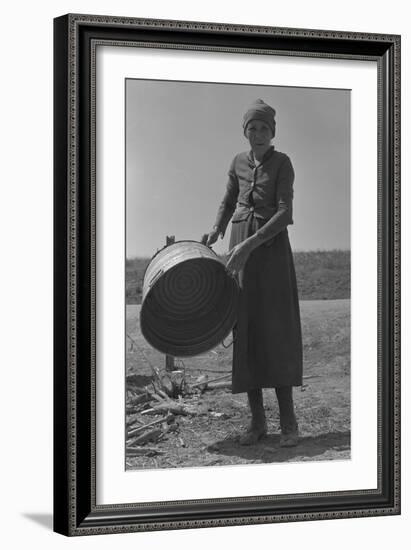 Contracting Grandmother-Dorothea Lange-Framed Art Print