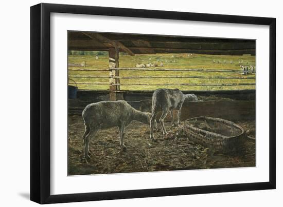 Contrast of Light, 1887-Giovanni Segantini-Framed Giclee Print