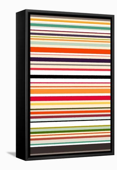 Contrast Stripe-Sharon Turner-Framed Stretched Canvas