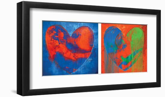 Contrasted Hearts-Carmine Thorner-Framed Art Print