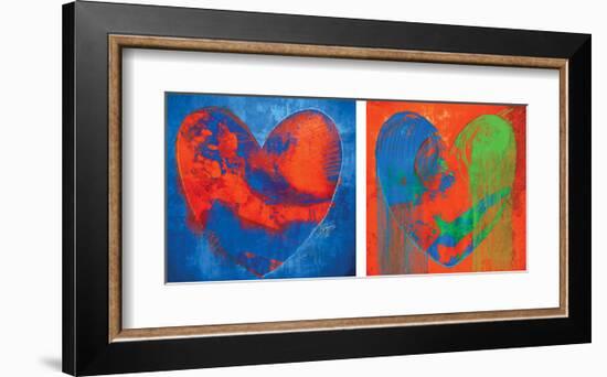 Contrasted Hearts-Carmine Thorner-Framed Art Print