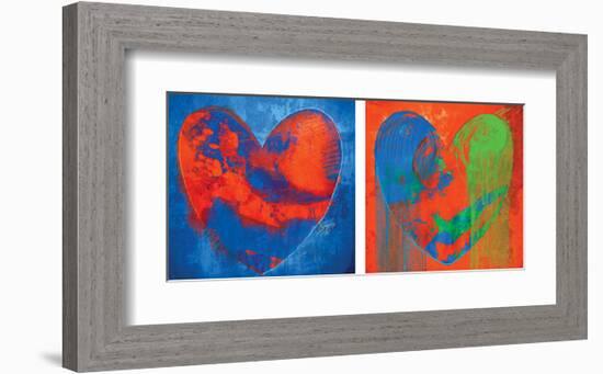 Contrasted Hearts-Carmine Thorner-Framed Art Print