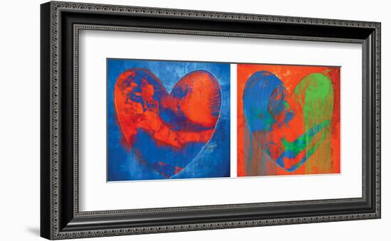 Contrasted Hearts-Carmine Thorner-Framed Art Print