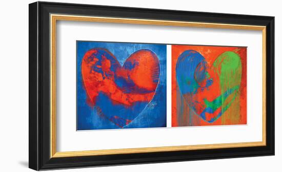 Contrasted Hearts-Carmine Thorner-Framed Art Print