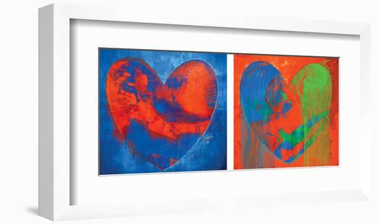 Contrasted Hearts-Carmine Thorner-Framed Art Print