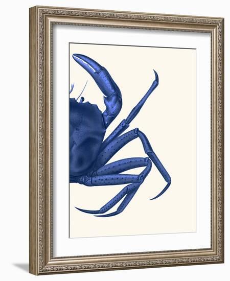 Contrasting Crab in Navy Blue b-Fab Funky-Framed Art Print