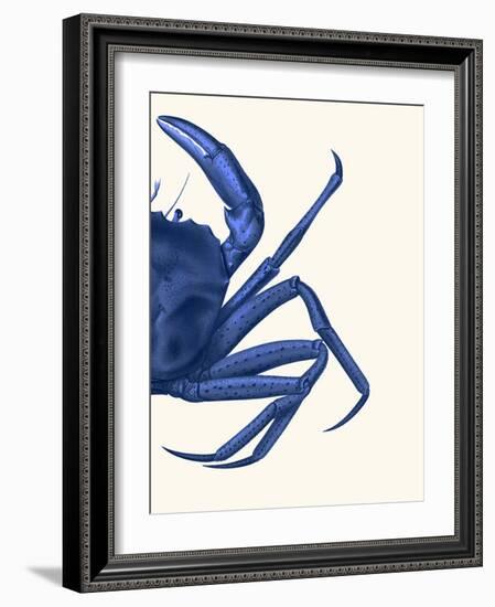 Contrasting Crab in Navy Blue b-Fab Funky-Framed Art Print