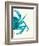 Contrasting Crab in Turquoise a-Fab Funky-Framed Art Print