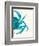 Contrasting Crab in Turquoise a-Fab Funky-Framed Art Print